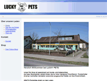 Tablet Screenshot of luckypets.ch